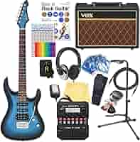 ARIA ギター　エフェクター Amazon | エレキギター 初心者セット AriaProII MAC-STD PW VOX